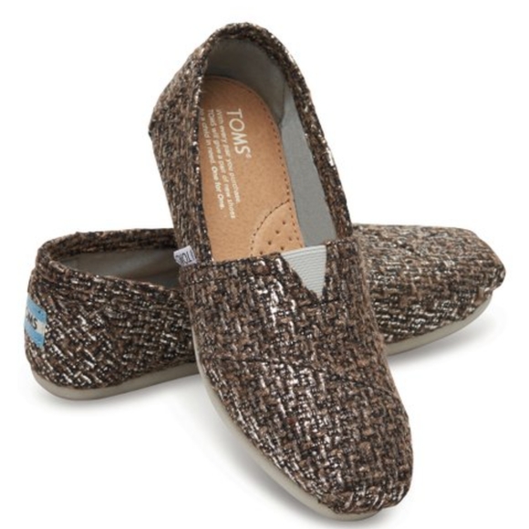 Toms Shoes - Toms shimmery brown wool size 9.5